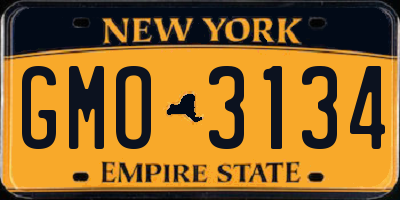 NY license plate GMO3134