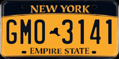NY license plate GMO3141