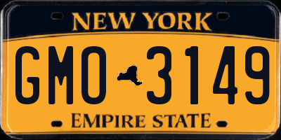 NY license plate GMO3149