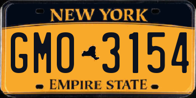 NY license plate GMO3154