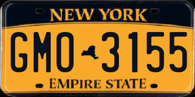 NY license plate GMO3155