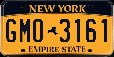 NY license plate GMO3161