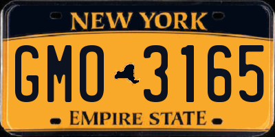 NY license plate GMO3165