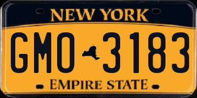 NY license plate GMO3183