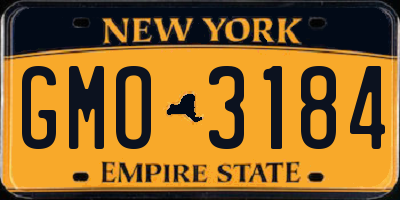 NY license plate GMO3184