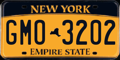 NY license plate GMO3202