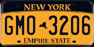 NY license plate GMO3206