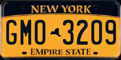 NY license plate GMO3209