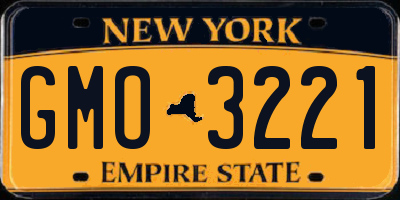 NY license plate GMO3221