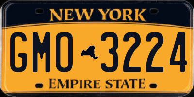 NY license plate GMO3224