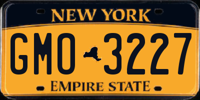 NY license plate GMO3227