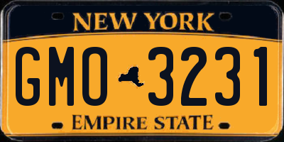 NY license plate GMO3231