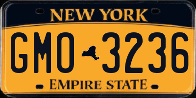 NY license plate GMO3236