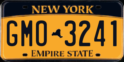 NY license plate GMO3241
