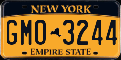 NY license plate GMO3244