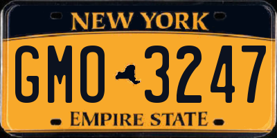 NY license plate GMO3247