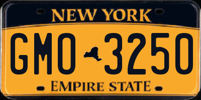 NY license plate GMO3250