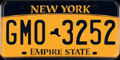 NY license plate GMO3252