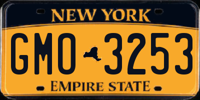 NY license plate GMO3253