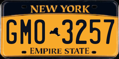 NY license plate GMO3257