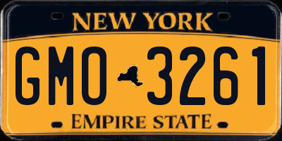 NY license plate GMO3261