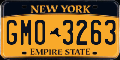 NY license plate GMO3263