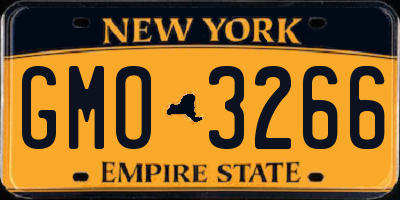 NY license plate GMO3266