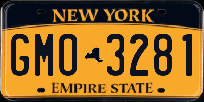 NY license plate GMO3281