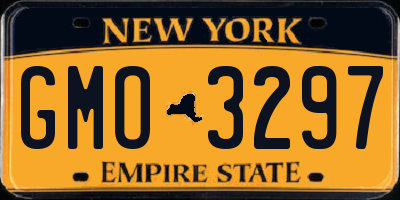 NY license plate GMO3297