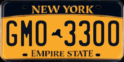 NY license plate GMO3300