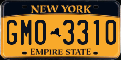 NY license plate GMO3310
