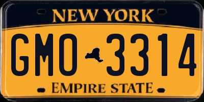 NY license plate GMO3314