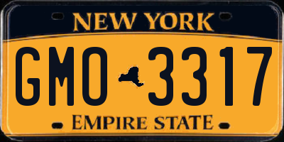NY license plate GMO3317