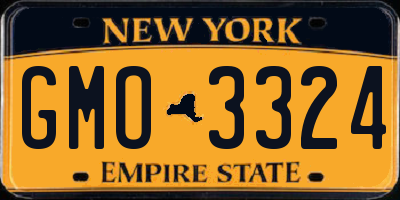NY license plate GMO3324