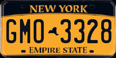 NY license plate GMO3328