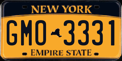 NY license plate GMO3331