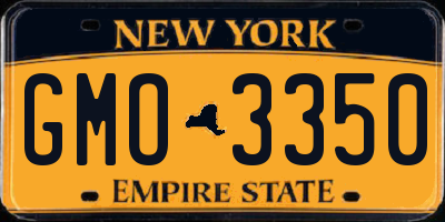 NY license plate GMO3350