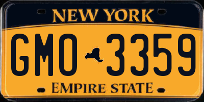NY license plate GMO3359