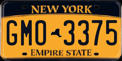 NY license plate GMO3375
