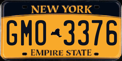 NY license plate GMO3376