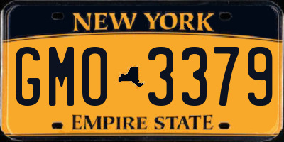 NY license plate GMO3379