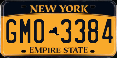 NY license plate GMO3384