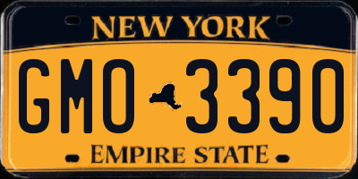 NY license plate GMO3390