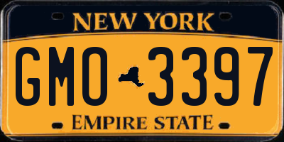 NY license plate GMO3397