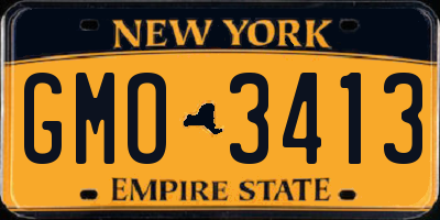 NY license plate GMO3413
