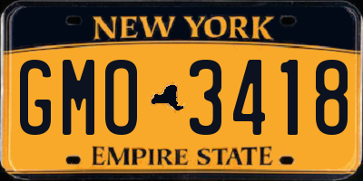 NY license plate GMO3418