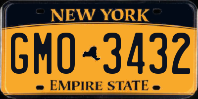 NY license plate GMO3432
