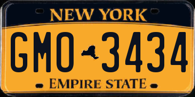 NY license plate GMO3434