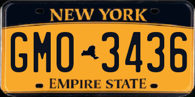 NY license plate GMO3436