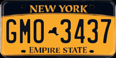 NY license plate GMO3437